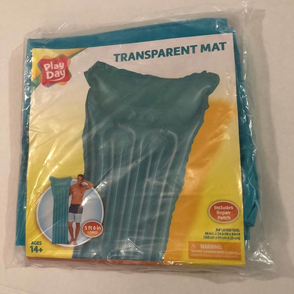 NWT Pool float Inflatable blue long mat - Picture 2 of 4